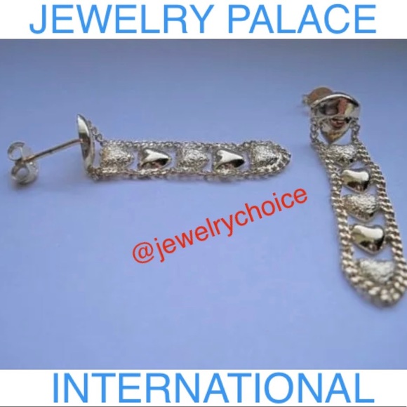 🆕14K Gold Filled Satino Heart Drop Earrings - Picture 3 of 4